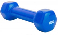 гантель обрезиненная 1 кг bradex sf 0160 синий