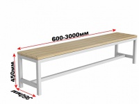 скамейка для раздевалок и гардеробных без спинки