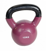 гиря для кроссфита housefit с виниловым покрытием 12кг пурпурная