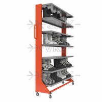 стеллаж для обуви змк премиум, мобильный односторонний, на 40 пар