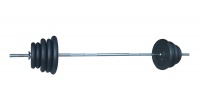 штанга наборная весом 97,3 кг (гриф 1,8 м + диски 5 кг, 10 кг, 15 кг)
