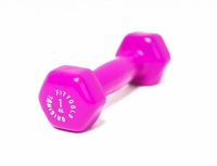 гантель в виниловой оболочке 1 кг original fit.tools ft-vwb-1 ярко-пурпурный