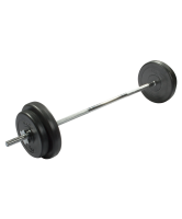 штанга разборная bb-401, стальной гриф, пластиковые диски, 20 кг