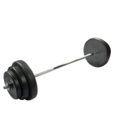 штанга разборная bb-401, стальной гриф, пластиковые диски, 40 кг