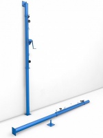 стойки волейбольные спортивные технологии универсальные пристенные с механизмом натяжения, труба (2ш