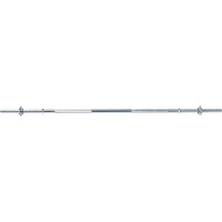 гриф для штанги larsen прямой ф25 мм l-1800 мм до 150 кг, 2 замка-гайки