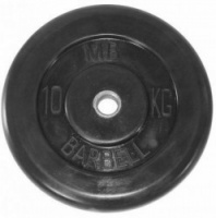 диск обрезиненный mb barbell 31 мм 10 кг. черный