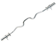 гриф для штанги larsen z-образный ф25 мм, l-1250 мм, до 150 кг, 2 замка-гайки