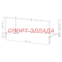 ворота 7,32*2,44 м разборные со стаканами