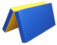 мат страховочный складной 2х2х0,4м эконом (иск. кожа, 2 сложения)