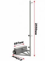 волейбольные универсальные стойки мобильные glav 03.104