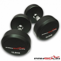 гантель круглая, обрезиненная, анатомическая хромированная ручка, номинал веса - 22,5 кг pangolin db