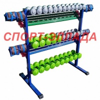 комплект для силовой гимнастики ellada м1477 с подвижным стеллажом