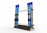 стеллаж для горных лыж змк эконом, стационарный двустороний, на 38 пар