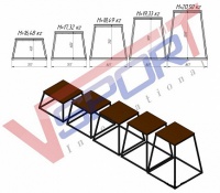 тумба для выпрыгивания v-sport 60 см kf402-60